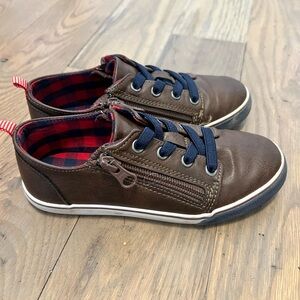 Cat & Jack Brown Kids Sneakers with Navy Laces